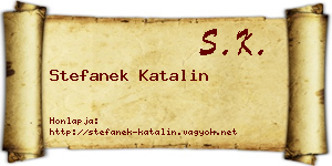 Stefanek Katalin névjegykártya